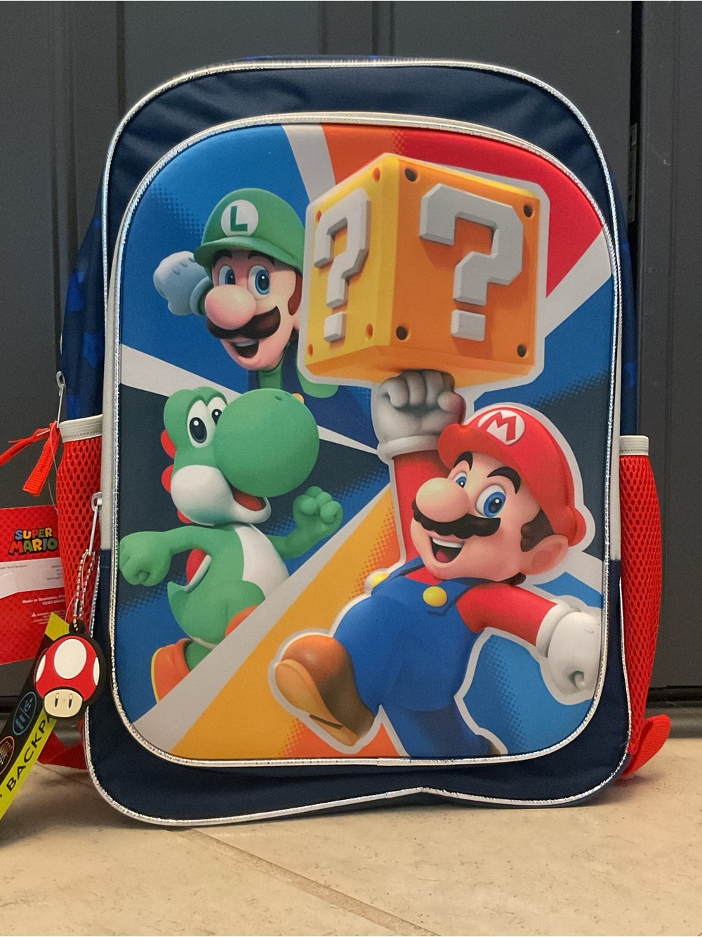 NWT Nintendo Mario & Luigi Kids 17”graphic Backpack in Blue, Red, Green, Yellow